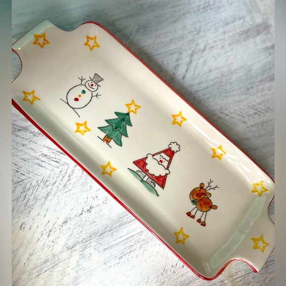 Sur La Table Christmas Serving Tray Decor 16”Lx6”W - Picture 1 of 2